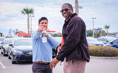 Toyota dealership illustration