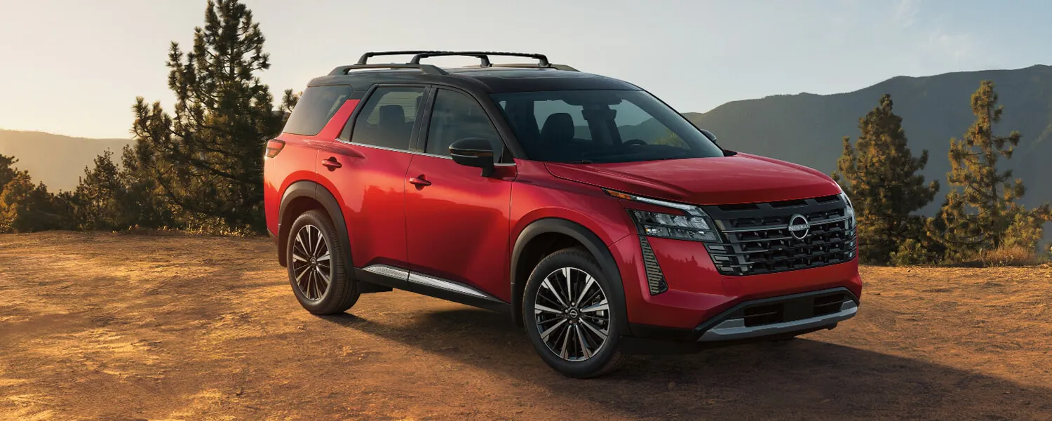 2026 Nissan Pathfinder SUV on mountain terrain